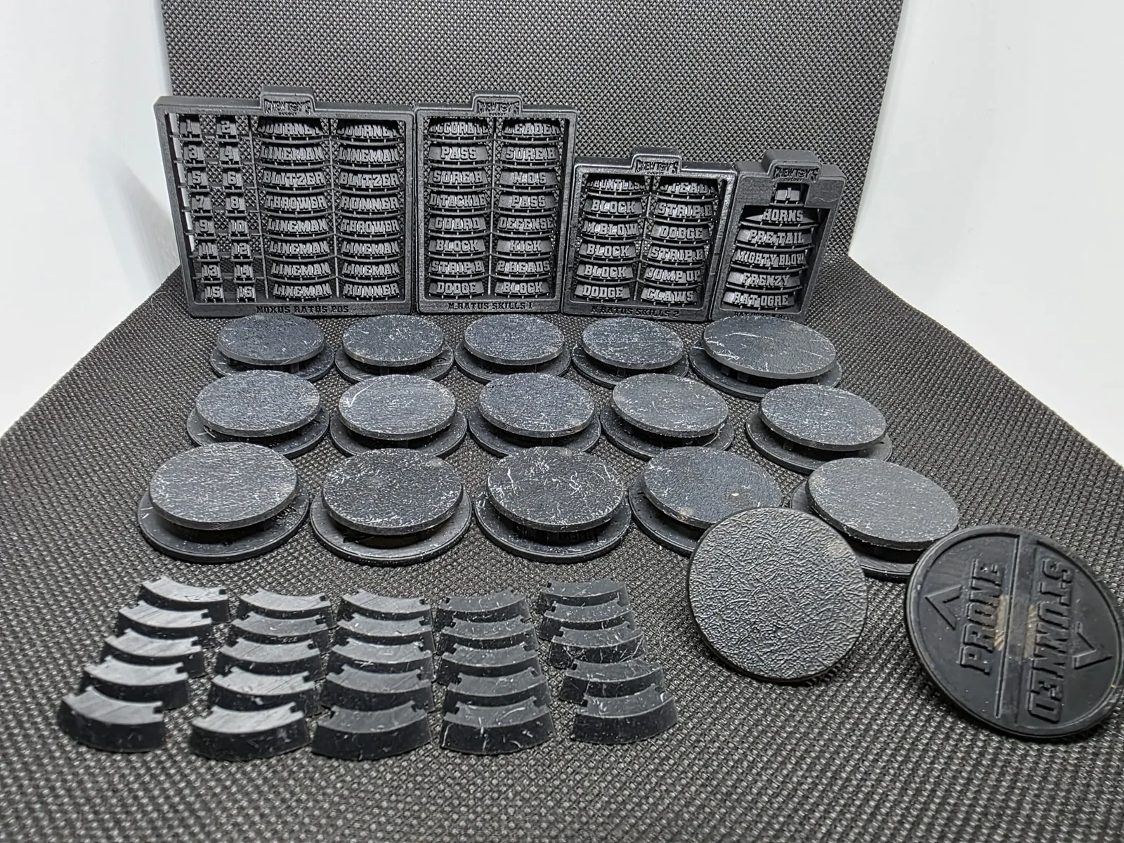 A finished set of Blitz Bases ready to ship
